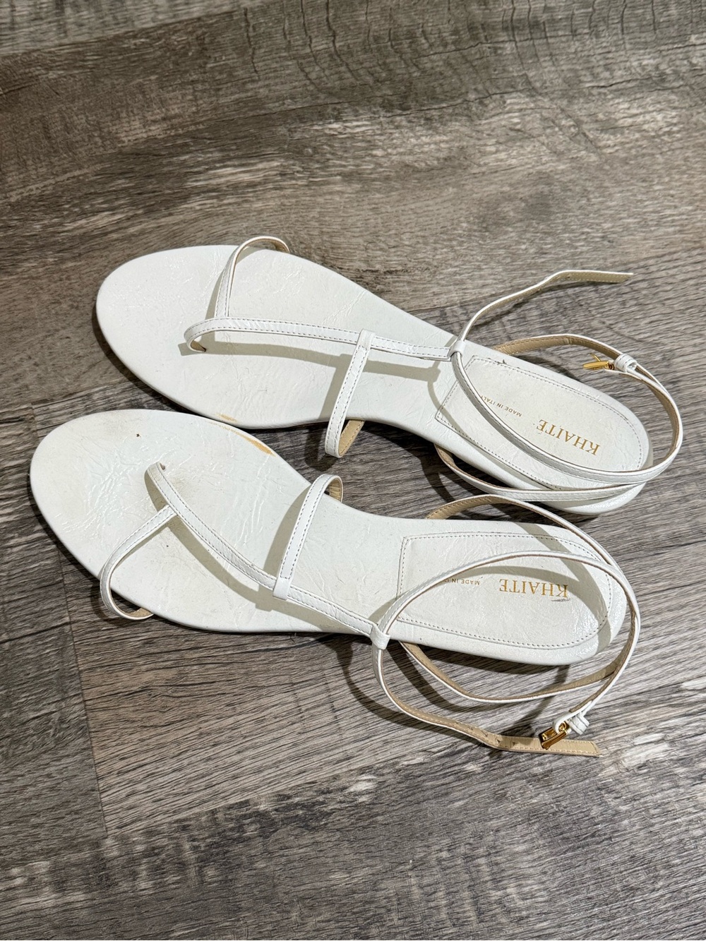 Khaite white sandals 38.5